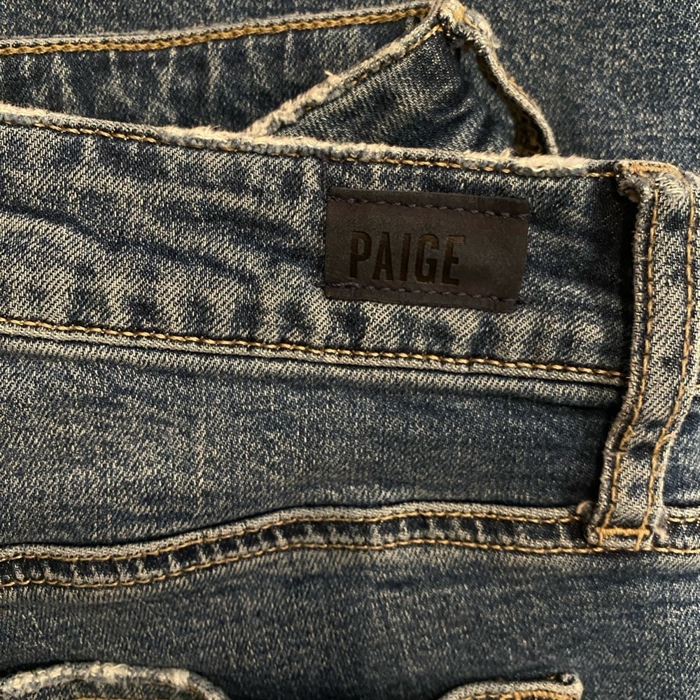 Paige Jacqueline High Waist Ankle Straight Jeans naveen Embellished size 26 - Picture 8 of 8